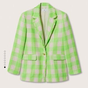 Tweed Check Blazer Medium